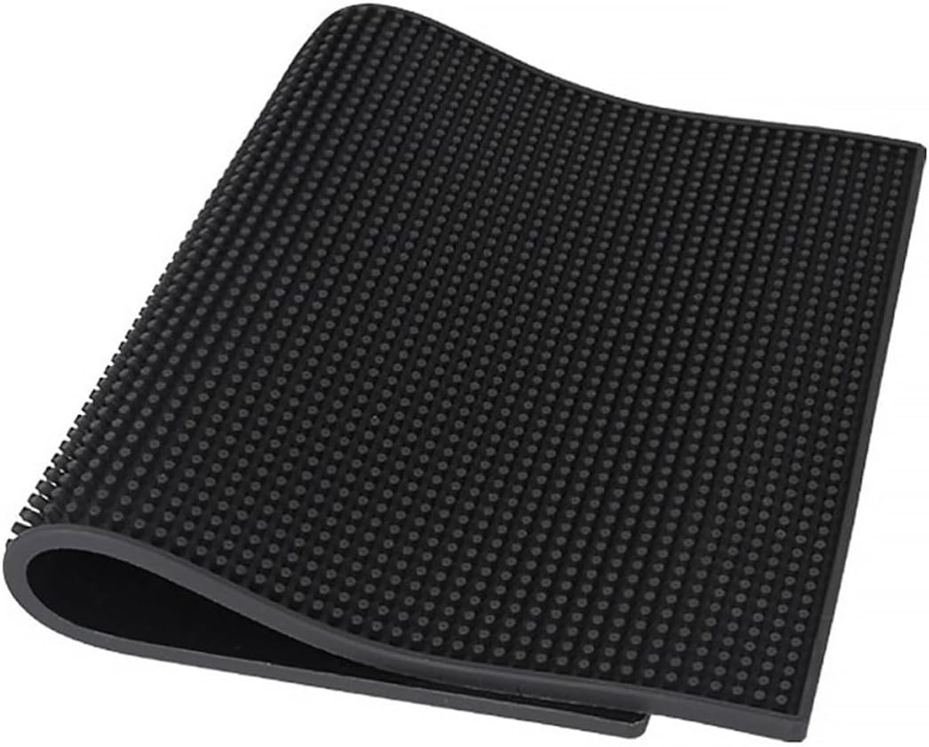 Black PU Barber Table Mat for Hairdressing Tools Storage