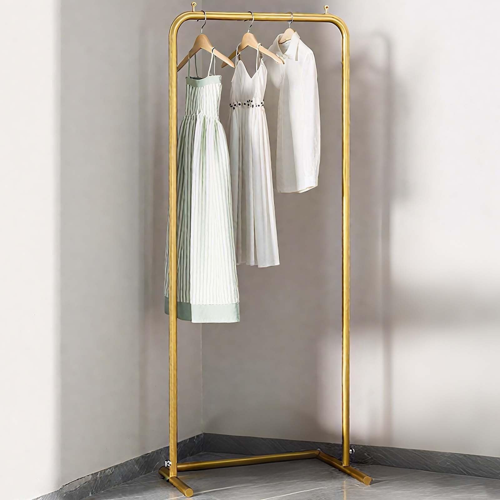 XDLEDMKIZ Multifunctional Black Coat Rack - 60cm/23.6in Freestanding Clothes Hanger for Entryway Hallway Bedroom Living Room - Holds Clothes Shoes Bags and Baskets