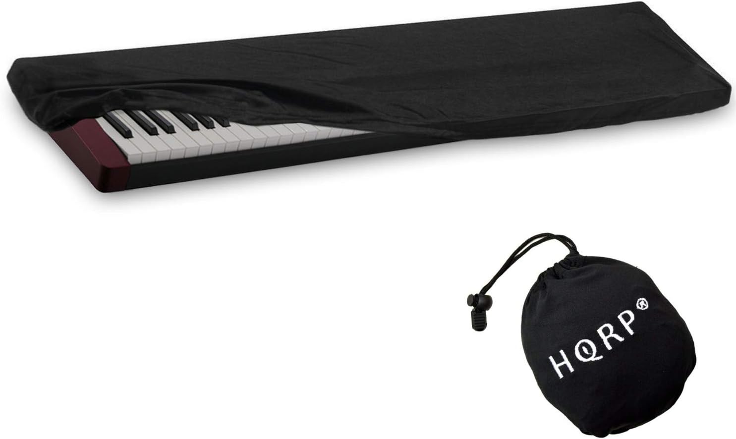 HQRP Elastic Dust Cover compatible with Casio CDP-130 CDP130 Privia PX-350 PX350 PX-160 PX160 PX-160BK PX160BK PX-160GD PX160GD Electronic Keyboards Digital Pianos