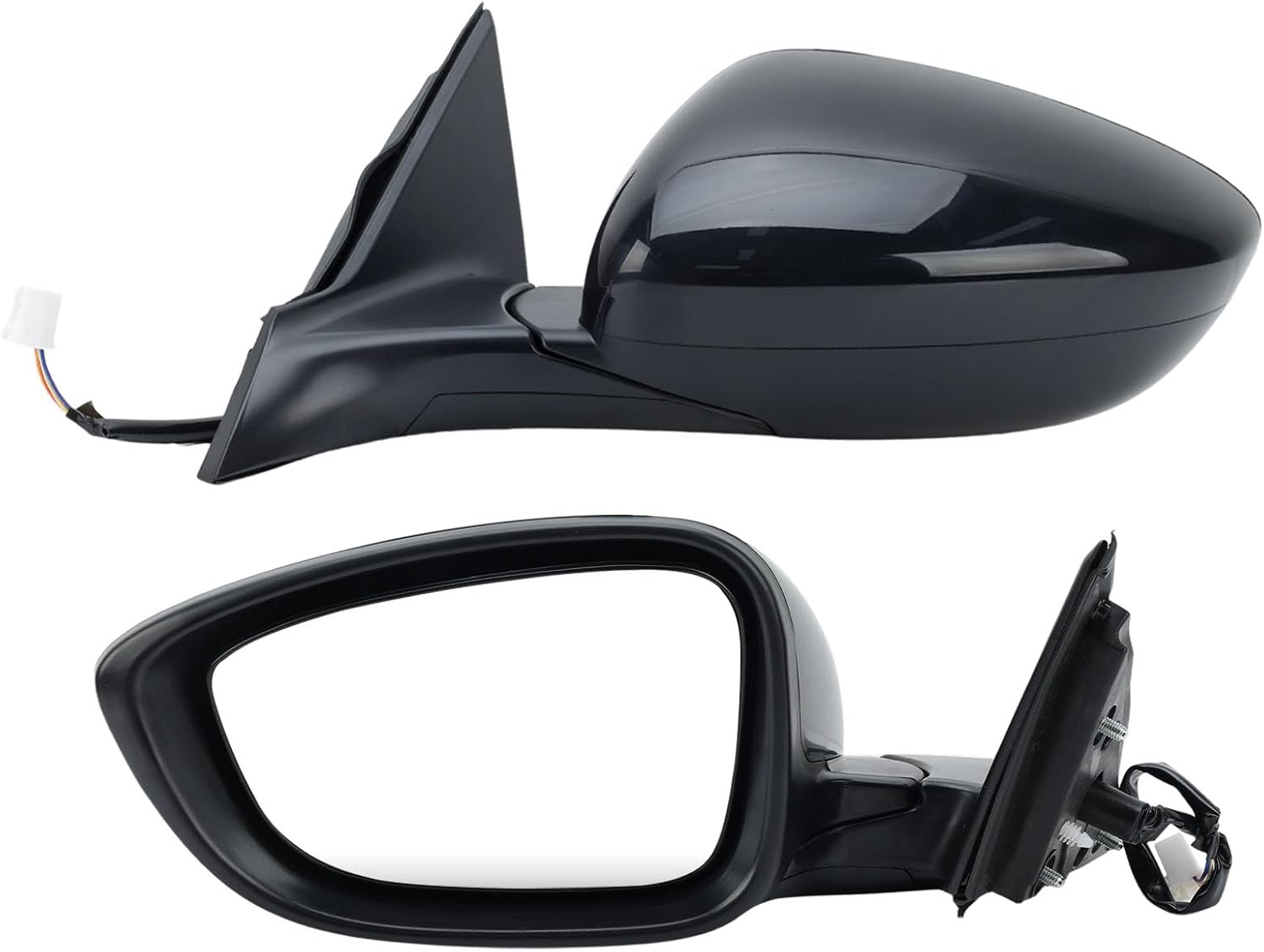 Left Driver Side Mirror Compatible with 2018-2025 Honda Accord LX Sport 1.5T Power Glass | Non-Heated | Paint to Match Repalces HO1320328 76258-TVA-A02 (3Pins-Black)