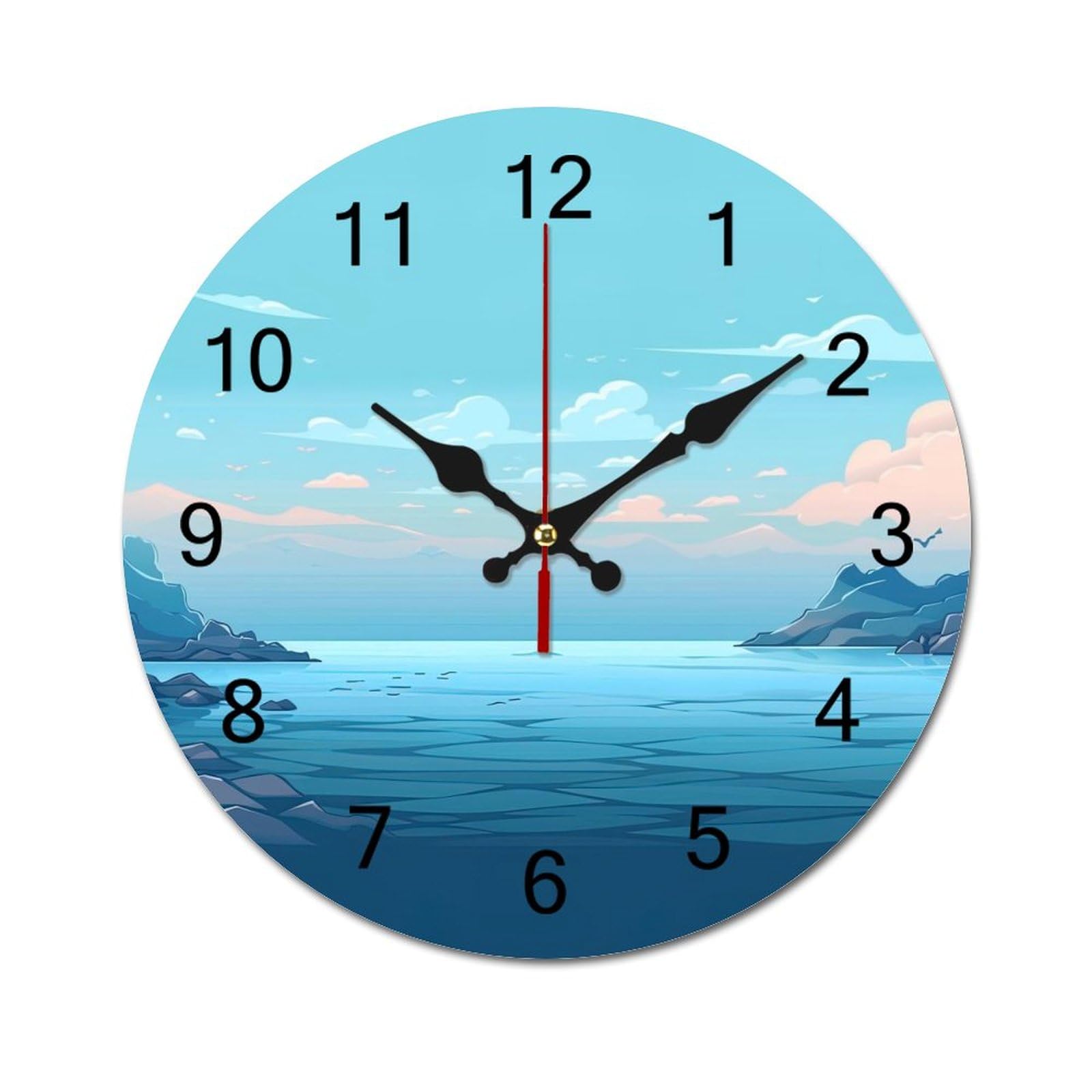 Amazon.com: VAGGUT Scenery Silent Non-Ticking Wooden Decorative