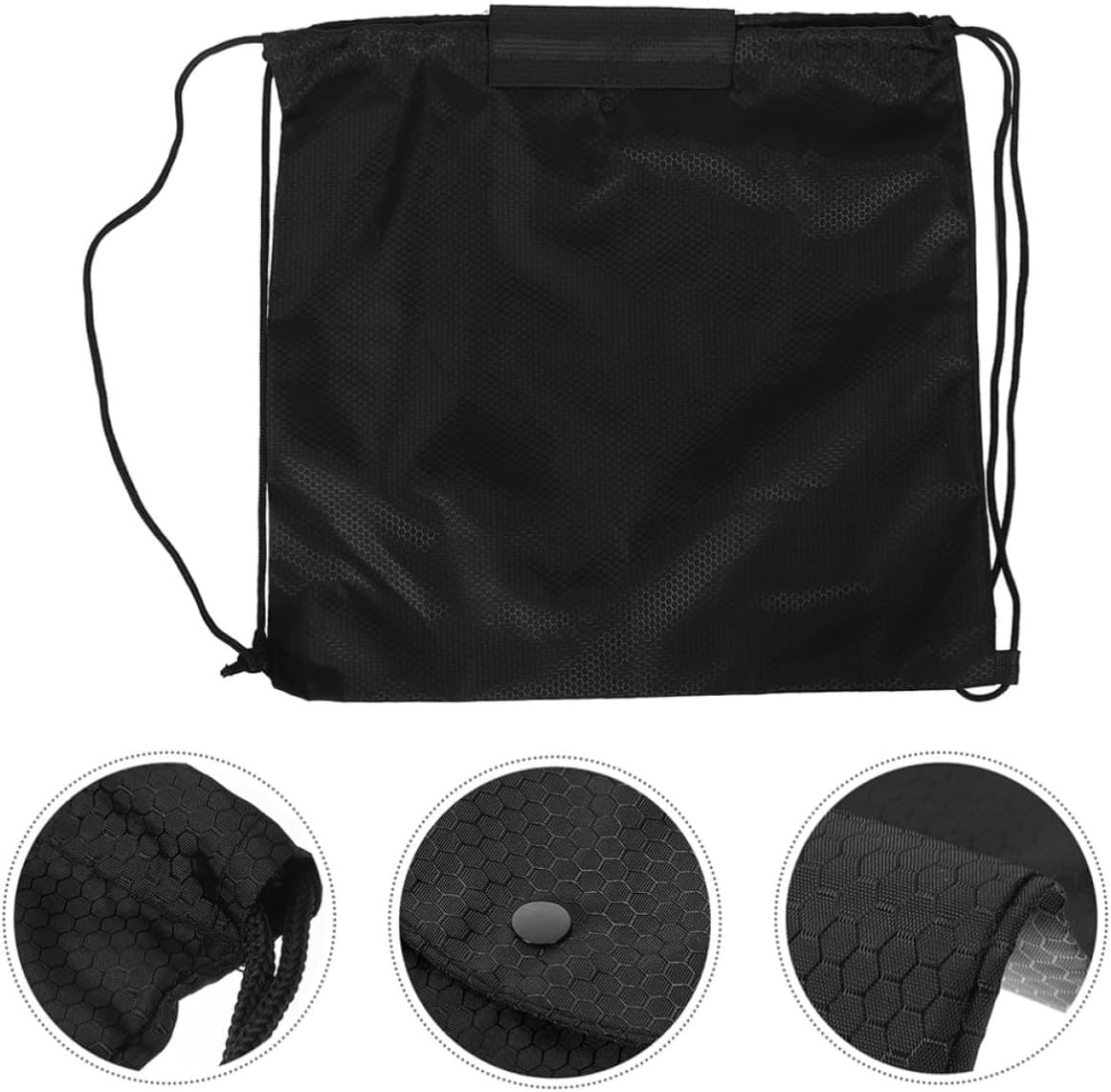 2pcs Waterproof Motorcycle Helmet Bag Drawstring Backpack Lightweight Oxford Cloth Storage Pouch with Tight Closure for Riding Gloves and Goggles