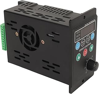 TOPINCN Einphasiger Bis Dreiphasiger VFD-Wechselrichter, Langlebiger 0,75-kW-Frequenzumrichter, VFD-Controller mit Breiter Anwendung für Motor-CNC-Drehmaschinen