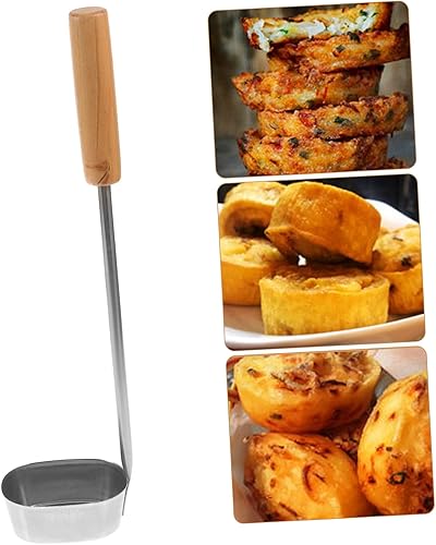 Miniatura 9 de Angoily Juego de utensilios de cocina antiadherentes, cuchara de aceite, wafflera Timbale ovalada para el hogar, antiadherente, repostería con mango