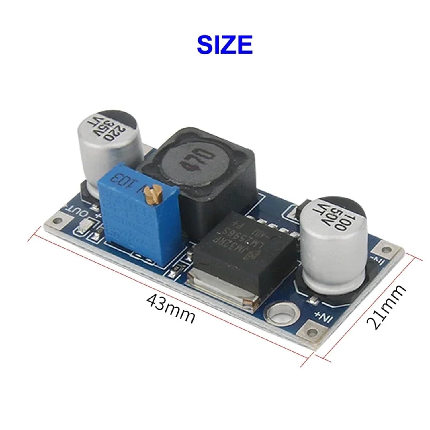 LM2596S DC-DC Buck Converter Vehicle Stabilizers Step-Down Power Supply DC1.25V-35V Voltage Regulators