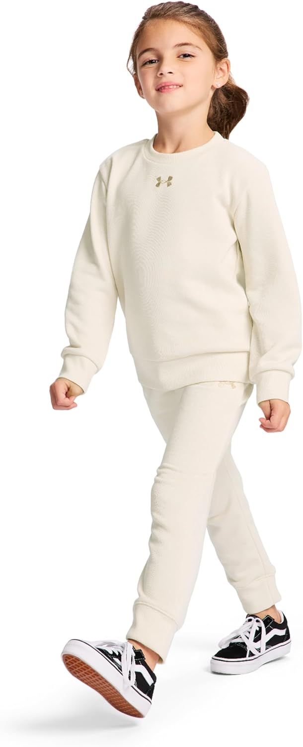 Under Armour girls 2-piece Fleece Sweatshirt and Sweatpants Set, Soft & Comfortable - Image 3