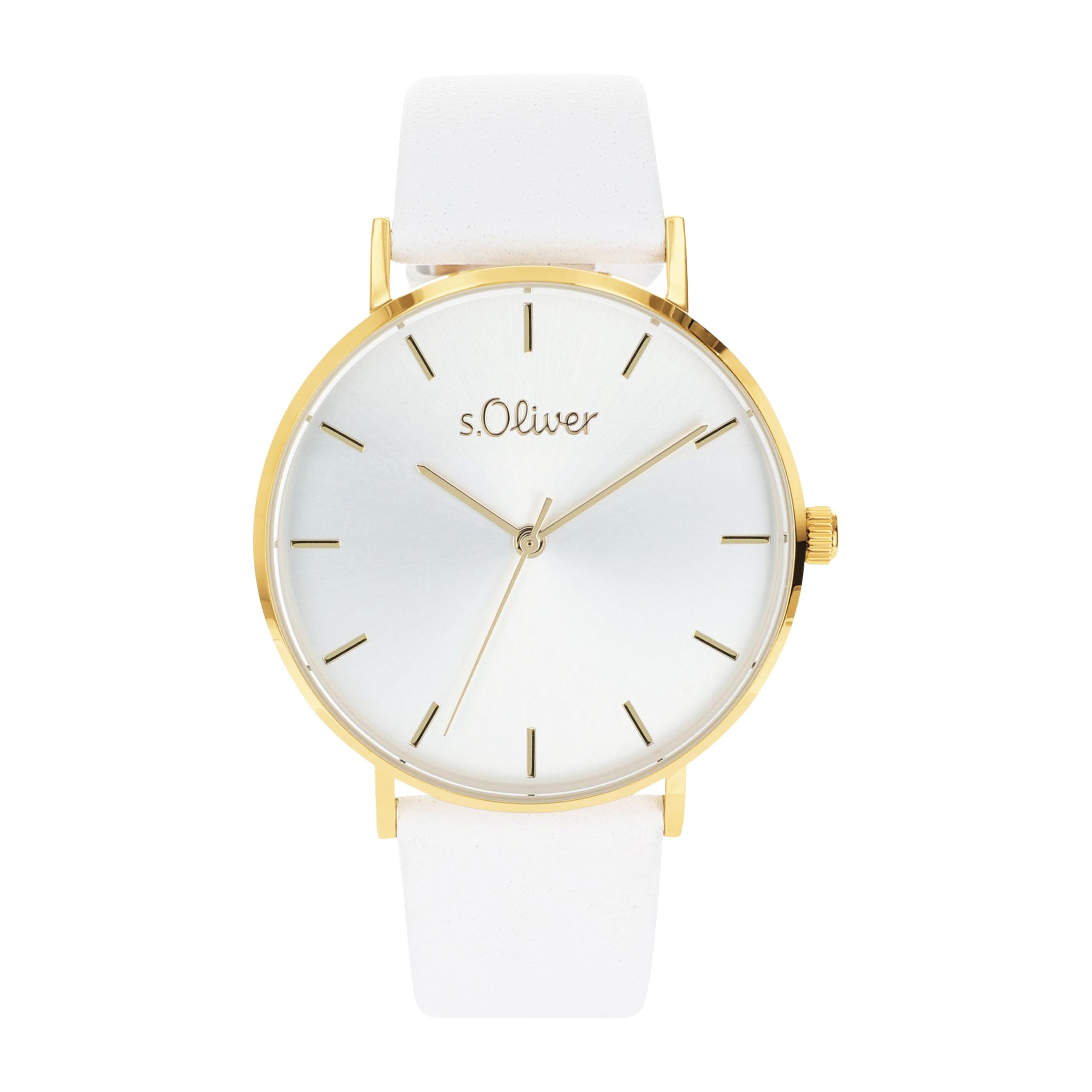 s.Oliver Armbanduhr Damen Quarzuhr Analog - Wasserdicht und mit Leder Armband - Ideal fürEveryday-Use - Kommt in Uhren G