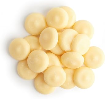 NutriCraft Organic Criollo Cacao Butter buttons - 250g, 100% Pure, Sustainably Sourced from Peru - For Baking, Chocolate Making, Body Butters and Soaps - Quick Melting, Rich Aroma - Rounds, Wafers