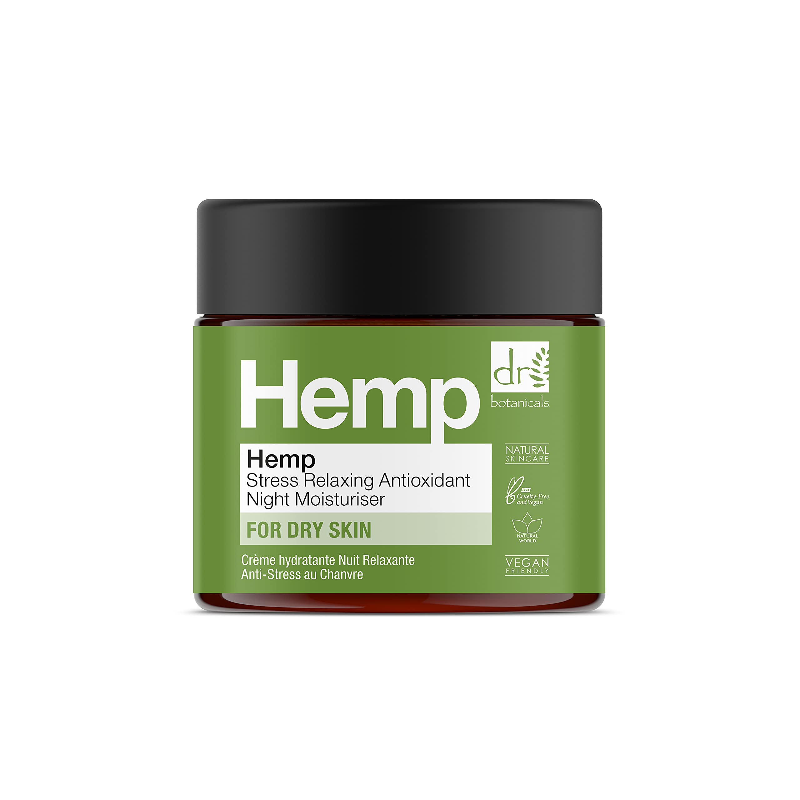 Dr Botanicals Hemp Stress Relaxing Antioxidant Night Moisturiser 60ml
