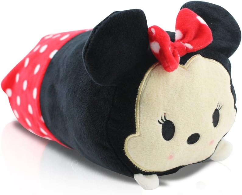 Finex 2 Pcs Set Mickey Minnie Plush Travel Pillow Stackable Long Cushion for Long Flight car Ride Cruise
