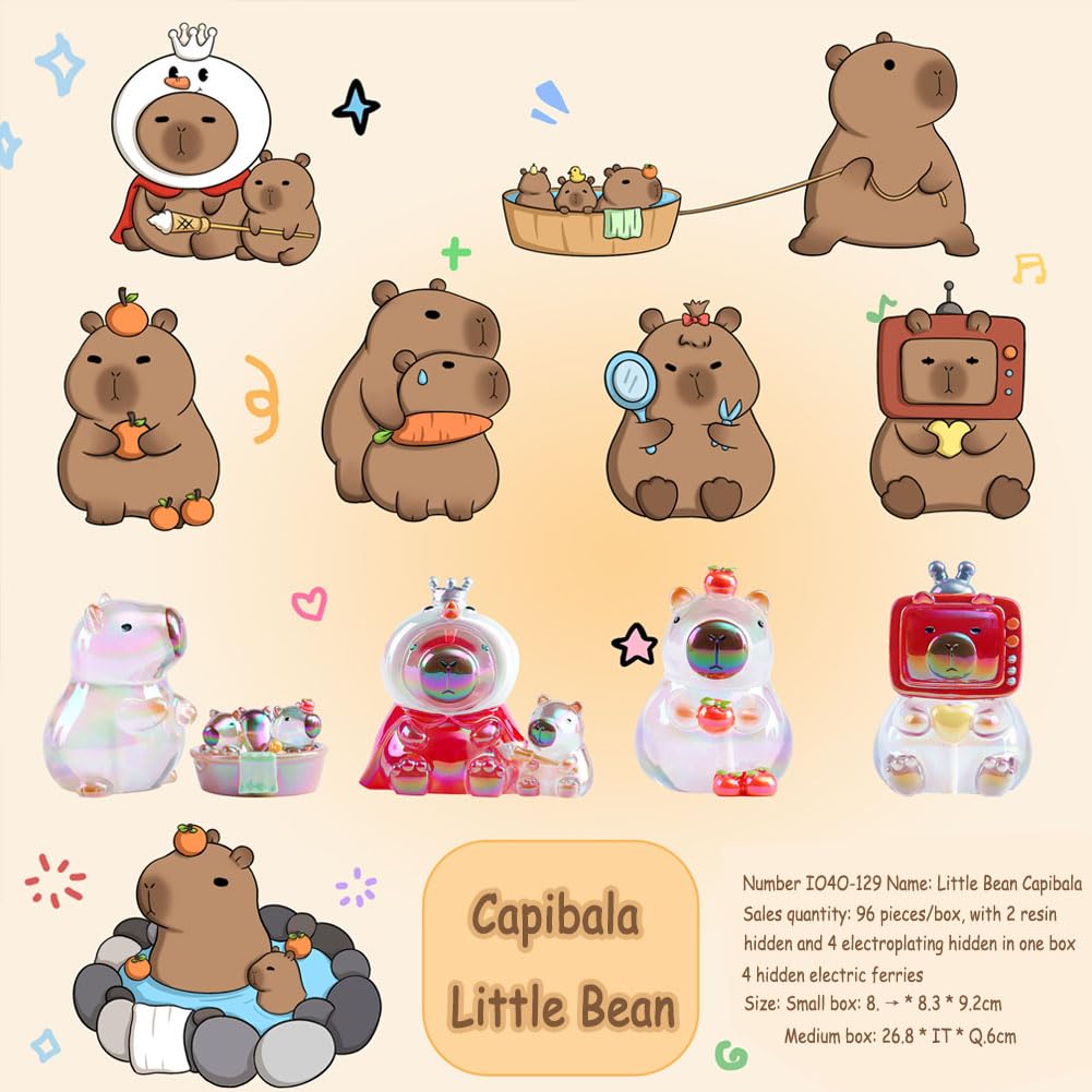 URDAK Capybara Figure Blind Box Characters Articulated Collectible Series Gifts for Capybara Fan-Favorite Blind Box - Image 3