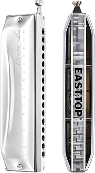 EAST TOP ROMANCE Chromatic Harmonica of 16 Hole, Professional Chromatic Mouth Organ Harmonica For Adults, Students and band players Key of C