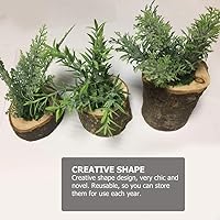 Vista 2 de BESTOYARD Paquete de 10 portavelas de madera para decoración de fiestas, bodas, Navidad, vacaciones, 2.1 x 1 pulgadas