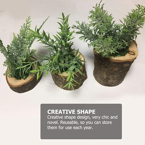 Miniatura 2 de BESTOYARD Paquete de 10 portavelas de madera para decoración de fiestas, bodas, Navidad, vacaciones, 2.1 x 1 pulgadas