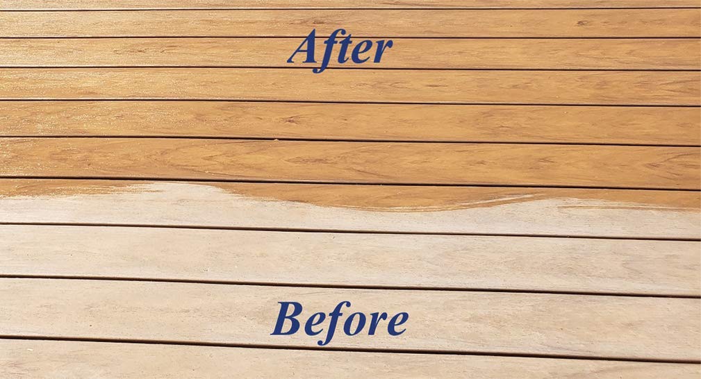 DeckMAX E2 PVC Deck Revitalizer - PVC Color Restorer. Rejuvenates Your Deck & Removes Stains & Scuffs. The E2 Bundle Contains What You Need to Clean & Restore Original Color to PVCs & Decks