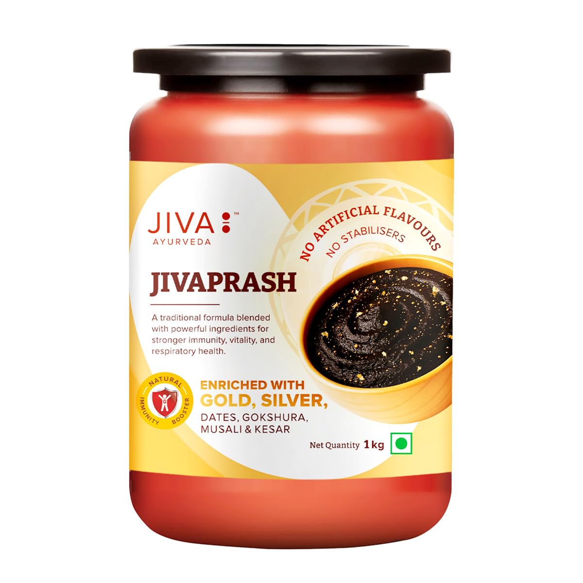 Jiva Chyawanprash | Goodness of Ayurveda | 100% Pure & Natural & Rich in Vitamin-C | Natural Rejuvinator & Immunity Booster | For Men & Women 1kg (Pack of 1)