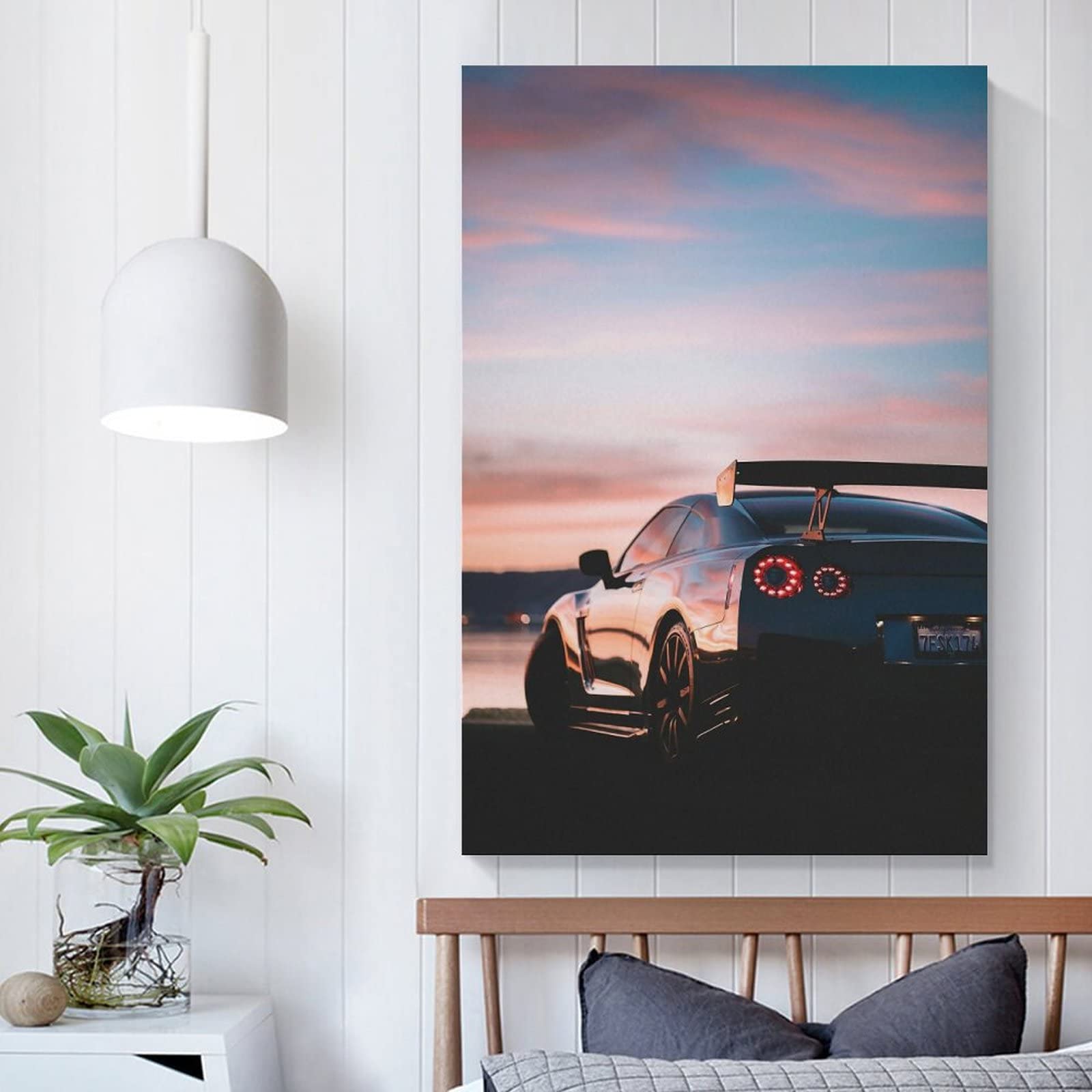 JDM - Poster per auto con Skyline GTR R34, pittura decorativa su tela, poster da parete e stampa artistica moderna per camera da letto, 30 x 45 cm