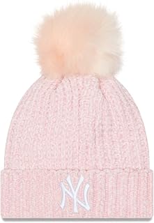 New Era Womens New York Yankees Bobble Hat - MLB Winterized - Light Pink