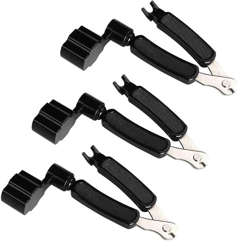 3Pack Guitar String Winder Guitar String Cutter and Bridge Pin Puller, 3 in 1 Guitar Tool Guitar Accessories