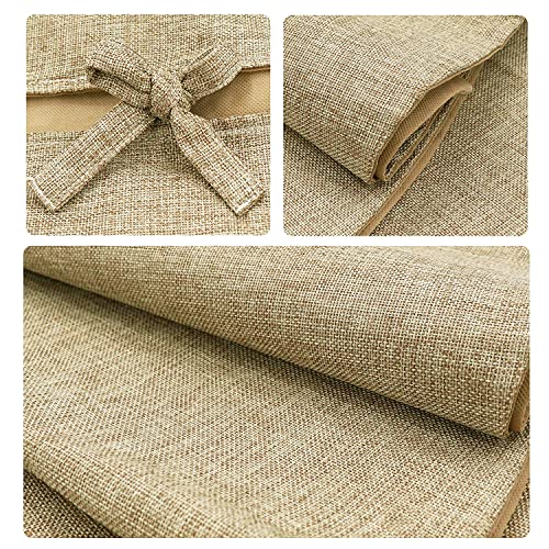 Ivenf-Christmas-Tree-Skirt-48-inches-Large-Burlap-Double-Layer-Plain-Tree-Skirts-Rustic-Jute-Tree-Skirt-for-Xmas-Holiday-Home-Decor-Fall-Winter-Farmhouse-Brown-Burlap-Christmas-Decorations-Indoor Ivenf Christmas Tree Skirt 48 inches Large Burlap Double Layer Plain Tree Skirts Rustic Jute Tree Skirt for Xmas Holiday Home Decor Fall Winter Farmhouse Brown Burlap Christmas Decorations Indoor