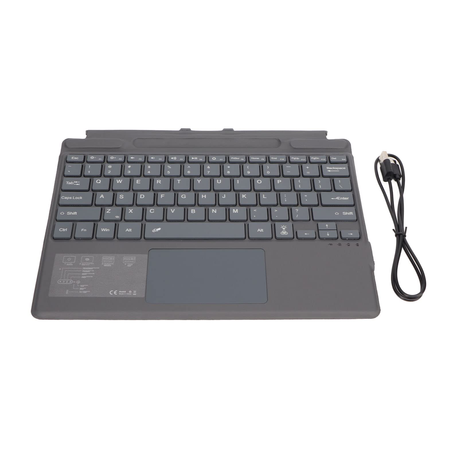 Tastiera Bluetooth con Touchpad, Tastiera Wireless Portatile Bluetooth 5.0 Ultra Sottile con Portata di 10 M, Mini con Trackpad Sovradimensionato Retroilluminazione a 7 Colori per Pro 8 e