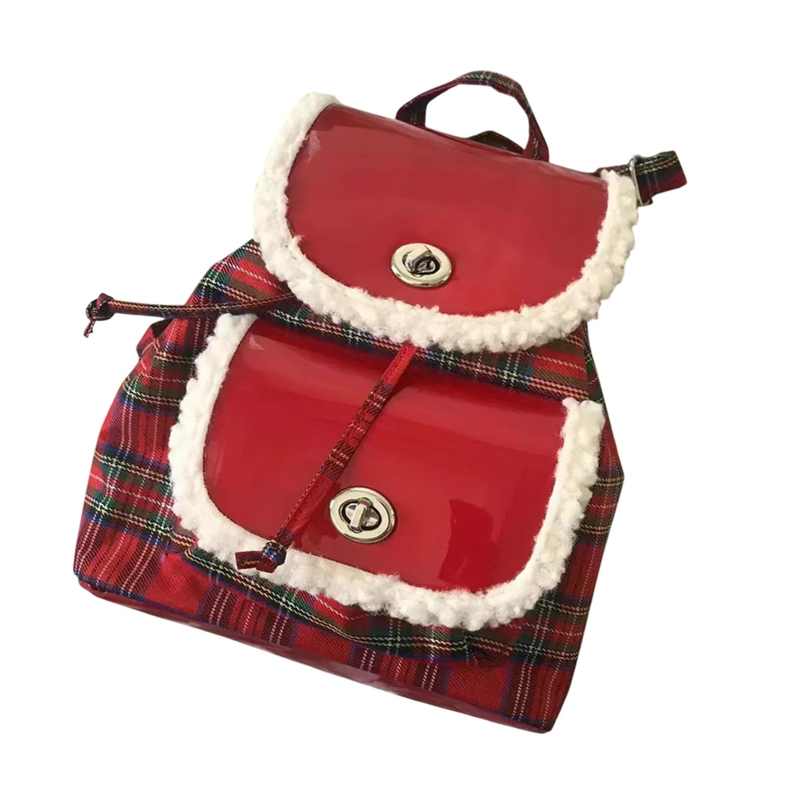 Women Backpack Adjustable Shoulder Straps Fashion School Backpack School Bag Red-image-27