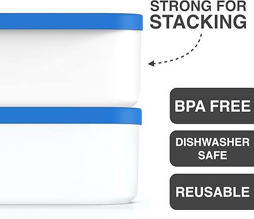 Miniatura 3 de Recipientes para helados  2 cuartos de galón Ea. (juego de 2)  Almacenamiento de congelador reutilizable premium para tina de helado casera para