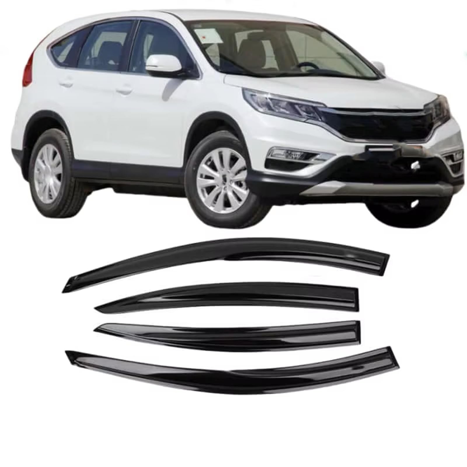 Déflecteurs pluie auto pour CRV 2012 2013 2014 2015 2016 - Kit vitres latérales