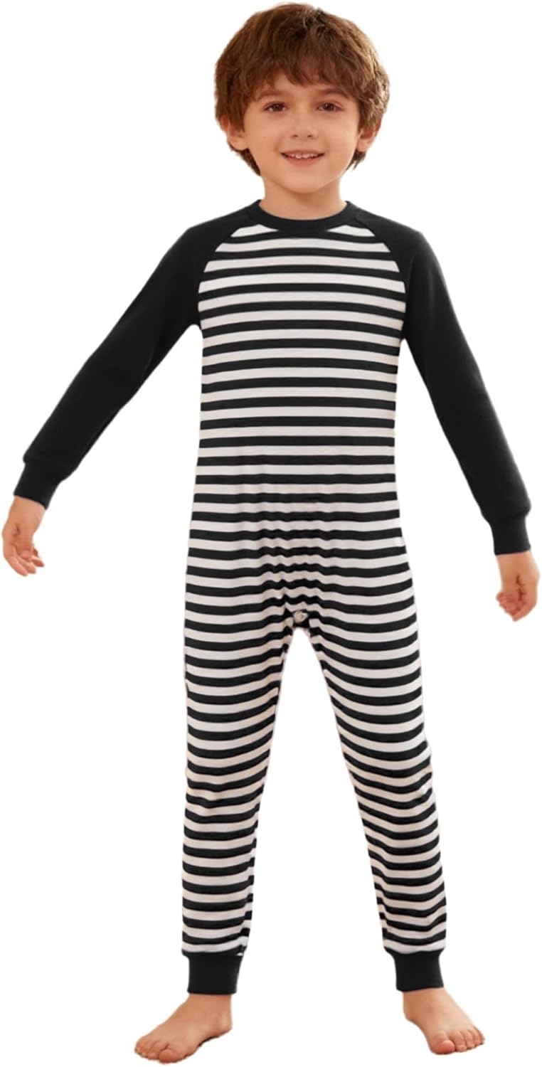 easyforever Kids Special Needs Adaptive Clothing Boys Girls Long Sleeve Anti-strip Jumpsuit Long Leg Zip Back Romper