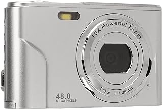 Câmera de Bolso, Câmera Digital Elegante Com Plugue Dos EUA 100-240V Foco Automático 16X Zoom 48MP para Fotografia para Adultos (Espaço Prata)