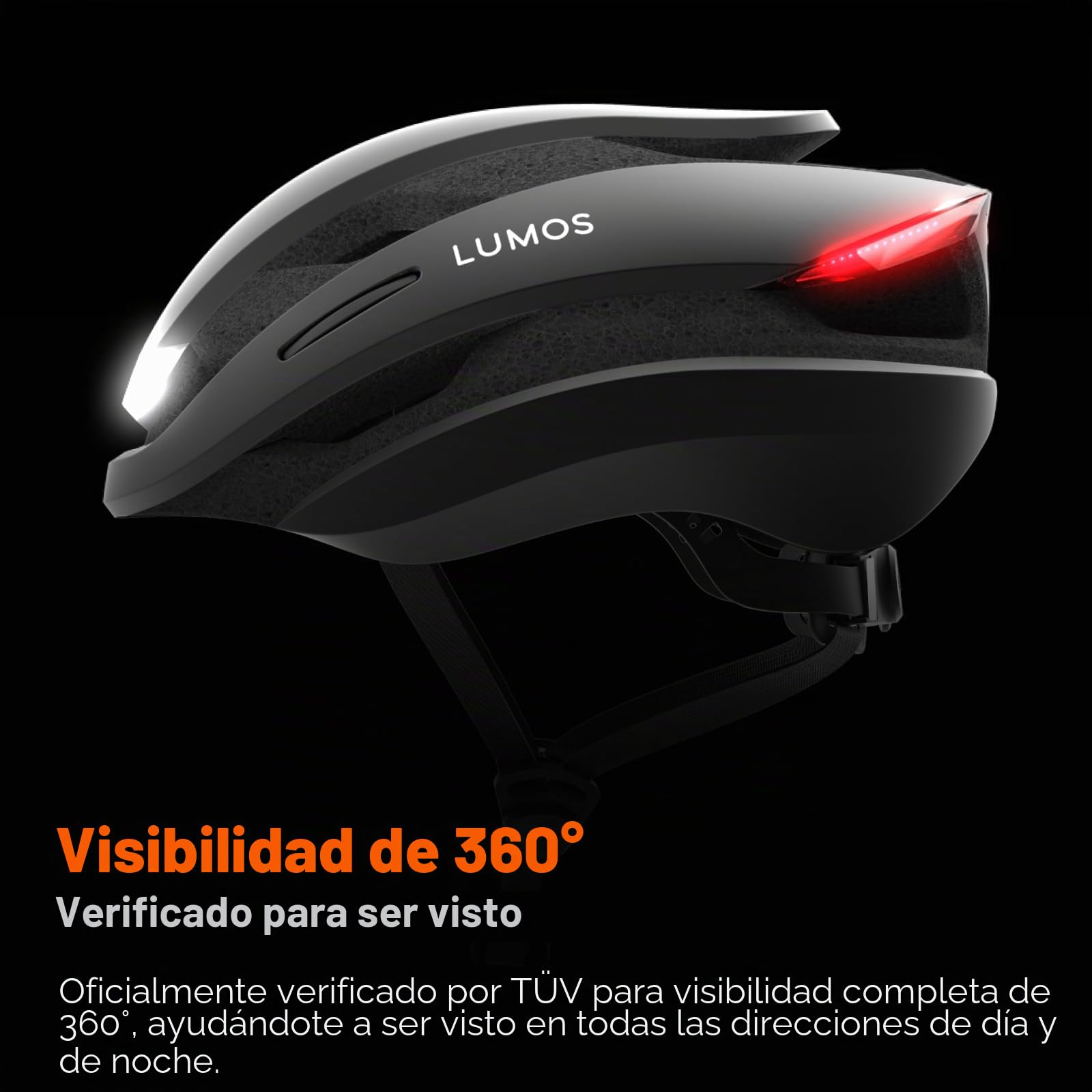 Lumos Casco Ultra Smart | Casco de Bicicleta | Luz Delantera y Trasera (LED) | Intermitente | Luces de Freno | Conexión Bluetooth | Adultos: Hombre, Mujer