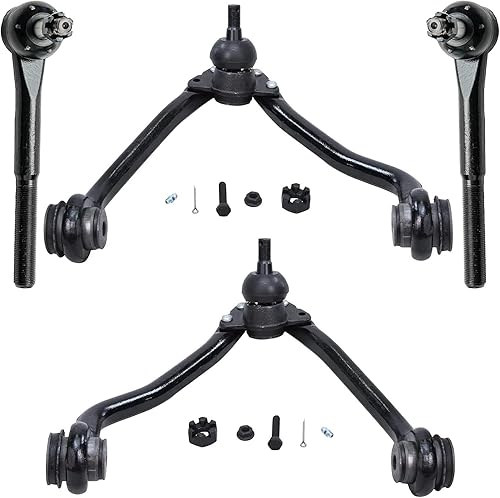 Miniatura 112 de Detroit Axle - Kit de brazos de control frontal RWD para Chrysler 300 Dodge Challenger Charger Magnum, 2 brazos de control superiores 2 rótulas