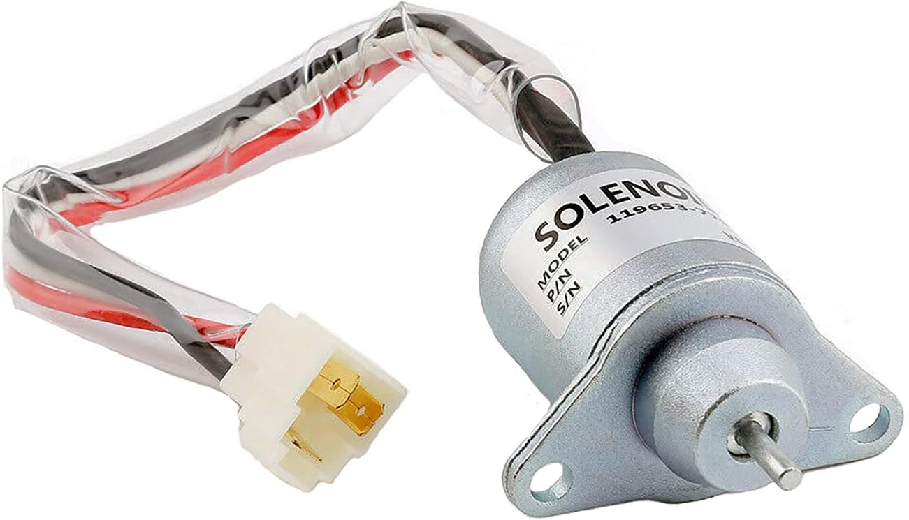 Yanmar Fuel Shutoff Stop Solenoid 11965377950 John Deere Kubota