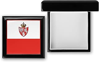 Apedes 1861 Poland Lithuania Kiev Belarus Marine Flag Keepsake Jewelry Box Wooden (1861 Poland Lithuania Kiev Belarus Marine Flag)