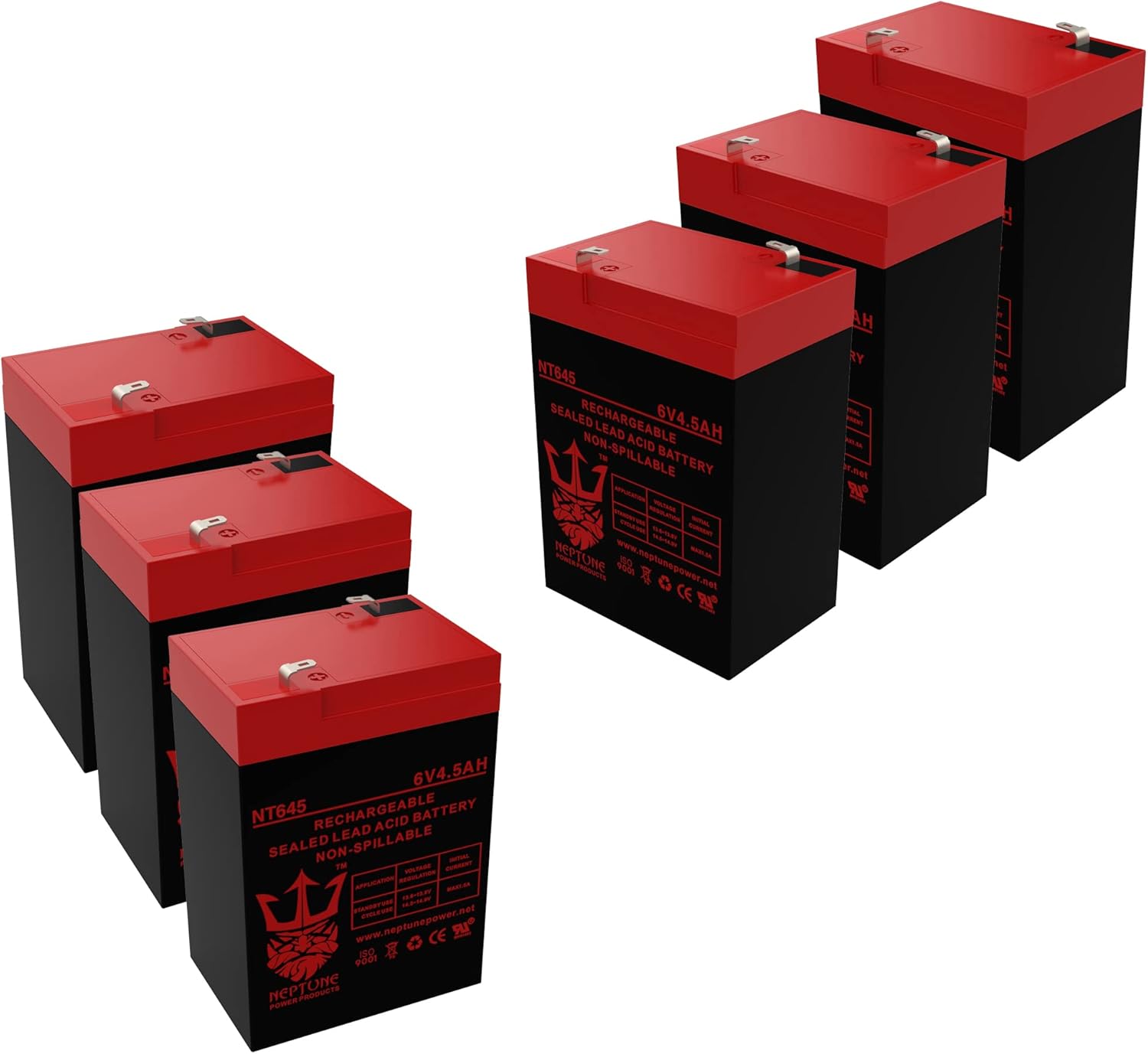 Neptune 6v 4.5ah Replacement Battery for UPG UB645 6 Pack