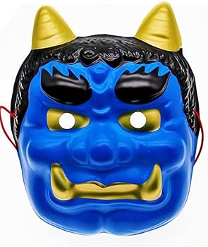 Amazon.co.jp: 鬼 マスク お面 こん棒 アフロ セット 節分 コスプレ