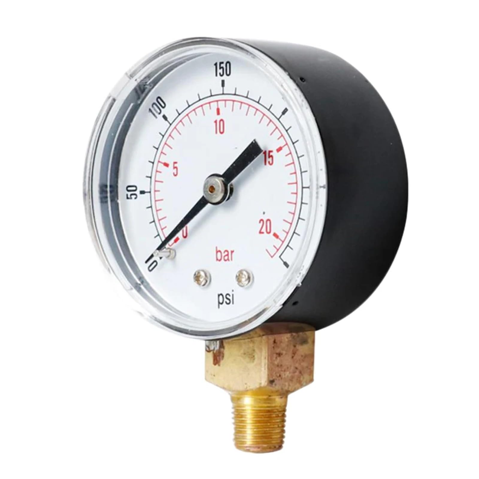 Manómetro de presión de aire y agua 1/4 BSP Y504 0-300 psi