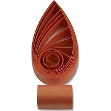 60pcs 5mm Metallic Quilling Paper Strips - Shimmer Pearlescent Craft Quilling Strips - 21" Length - DIY Arts & Crafts Color Paper - Handmade for Creative Projects Orange