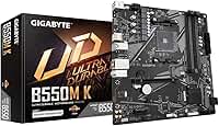 Placa Mae Gigabyte B550M, AM4 4XDDR4(MÁX128GB), 4 Sata, 1 M.2, 2XUSB 3.2, 4XUSB 2.0, 1XHDMI