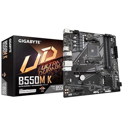 GIGABYTE B550M, AM4 4XDDR4(Max128GB), 4 SATA, 1 M.2, 2XUSB 3.2, 4XUSB 2.0, 1XHDMI
