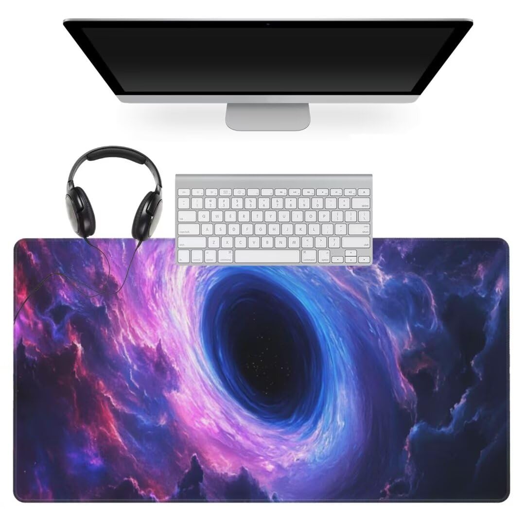 Kosmisch Mauspad 1600 x 800mm, Mousepad XXL Schreibtischunterlage Dunkel Mouse Pad, Wasserdicht und Rutschfest Gaming Mauspad, Verbessert Präzision, Gaming-Mauspads für Pc und Gaming Zubehör qw625