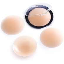 DOBREVA Nipple Cover - 2 Pairs Adhesive Silicone Reusable Pasties Sticky Nipple Covers for Women with Travel Box