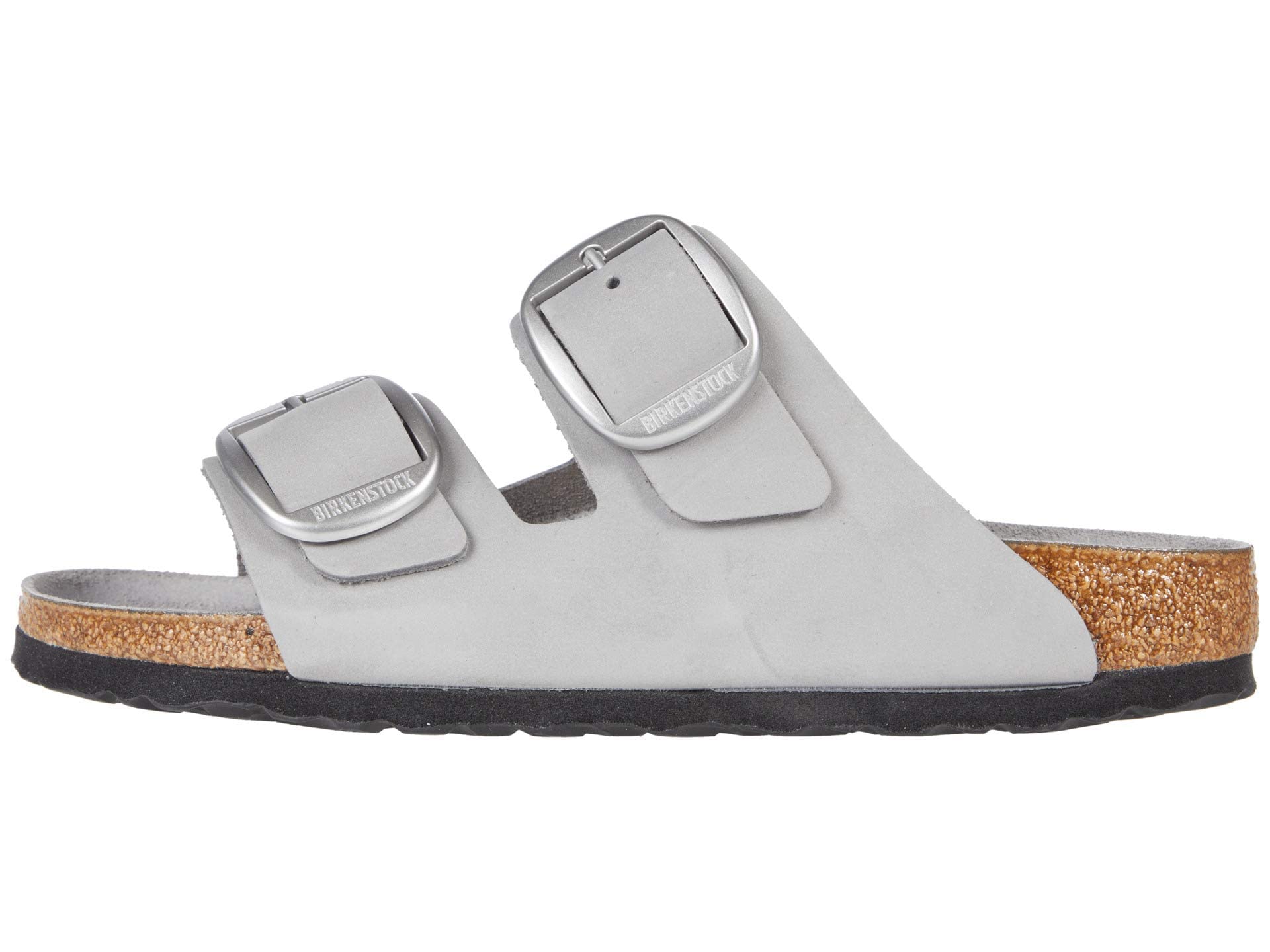 BirkenstockArizona Big Buckle Dove Gray Nubuck EU 38 (US Women's 7-7.5) Narrow