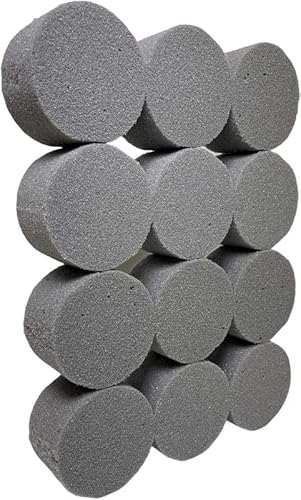 12 Dry Florist Foam Blocks (Cylinder Shape) for Crafts - Flower Arranging Accessories for Wedding