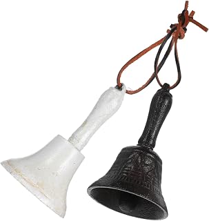 2pcs Vintage Hand Bell Call Bells Hand for Rustic Decor Wedding Kissing