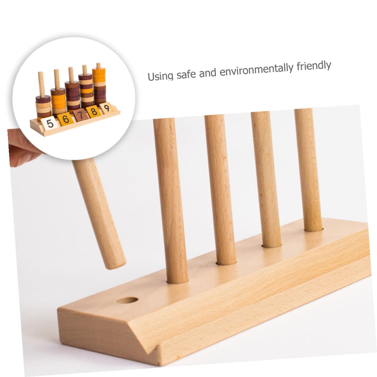 SUPVOX Juguete Educativo de Cálculo en Madera para Niños, Naranja | Decoracion Colegio, Fichas Redondas, Diseño Creativo, Enseñanza Numérica y Reconocimiento de Símbolos