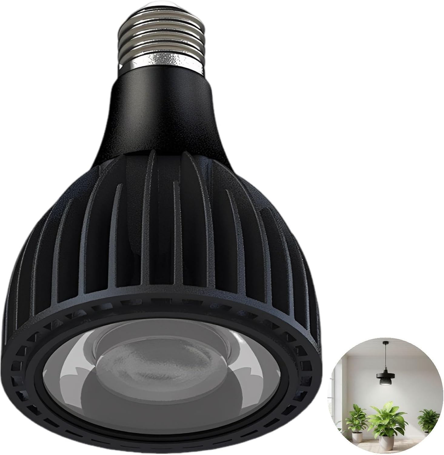 Plant Light for Germination, Flowering, Growing, 24W Led Grow Lights for Indoor Plants, 5700K Full Spectrum Grow Bulb, High CRI 97+ E26/E27 Grow Light Bulb, 1800Lm High Output