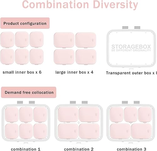 Miniatura 5 de SOFISO Organizador de medicamentos de viaje de 46 de rejilla, organizador de píldoras de 10 días, pastillero portátil, impermeable, estuche de