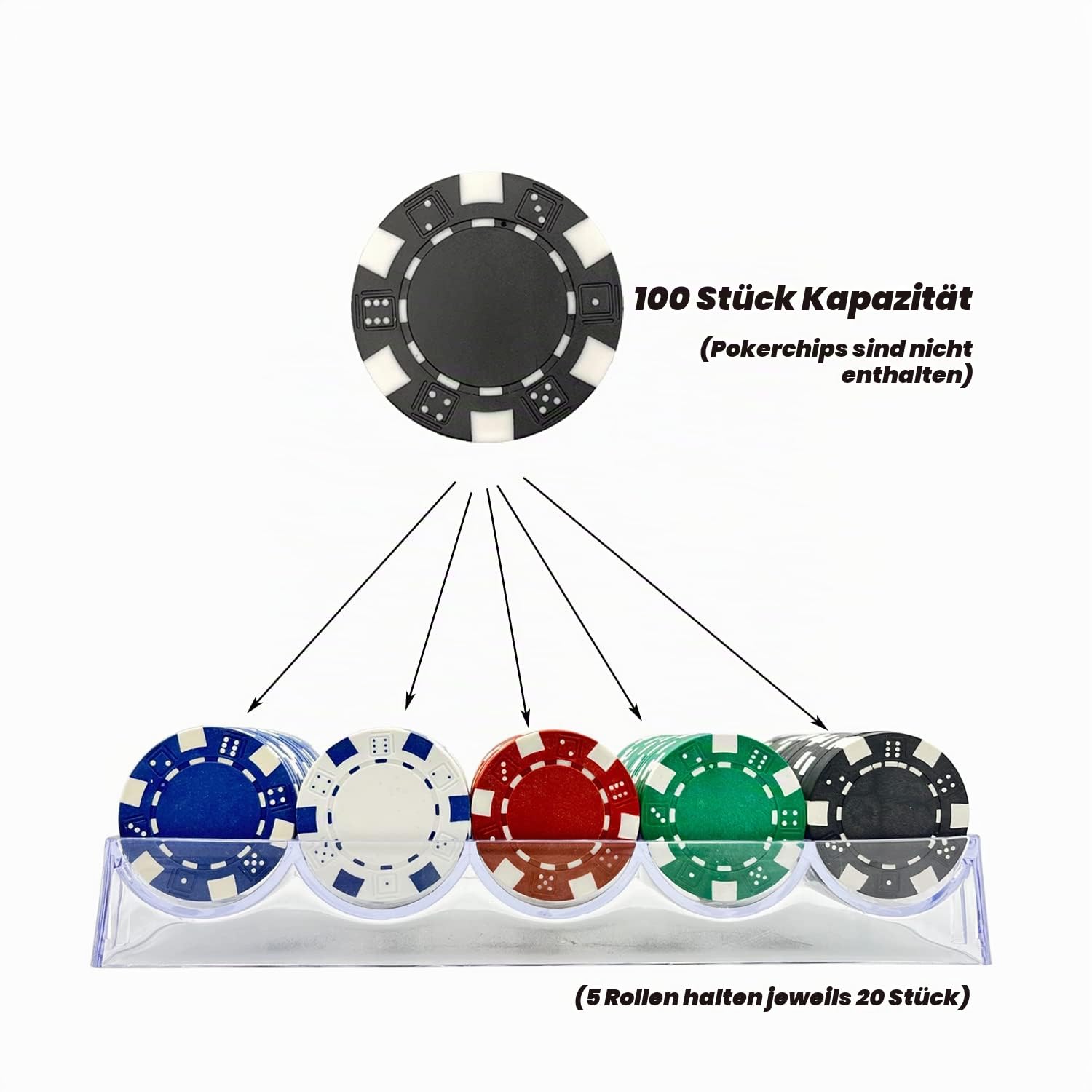 SEETOOOGAMES Transparente Pokerchip-Racks aus Acryl