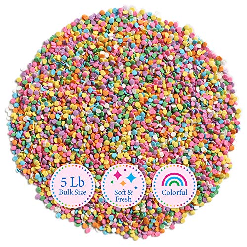 5 Lb Bulk Sprinkles, Colorful, Sweet & Convenient Pastel Sequins by Kerry Select